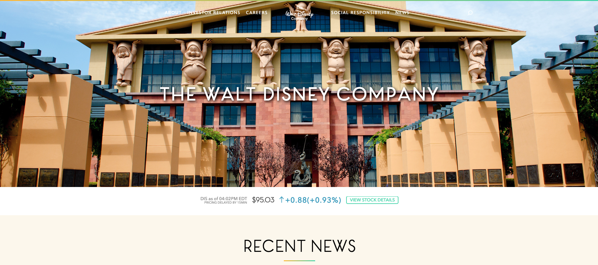 Walt Disney Homepage